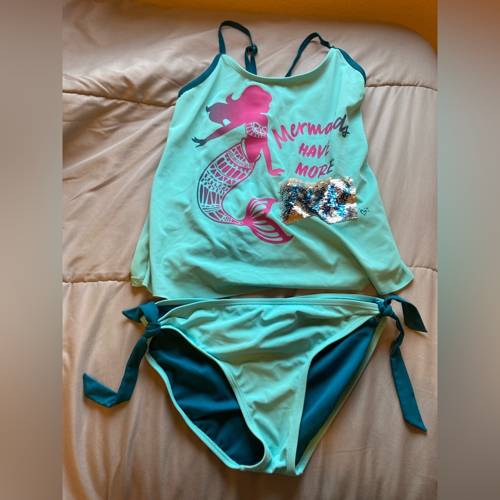 Girls size 16 Justice tankini